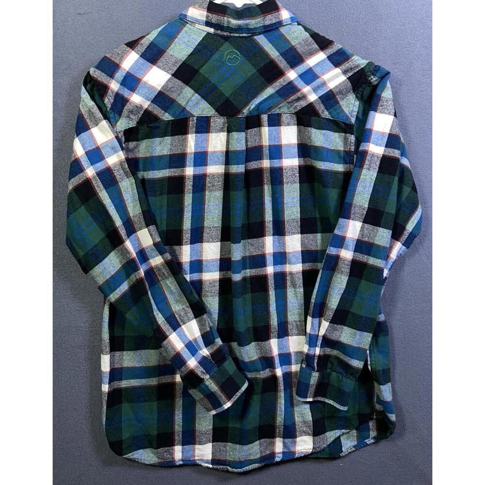 Magellan Outdoors Flannel Shirt Mens Small Blue Plaid Classic Fit Button Down - Picture 8 of 10